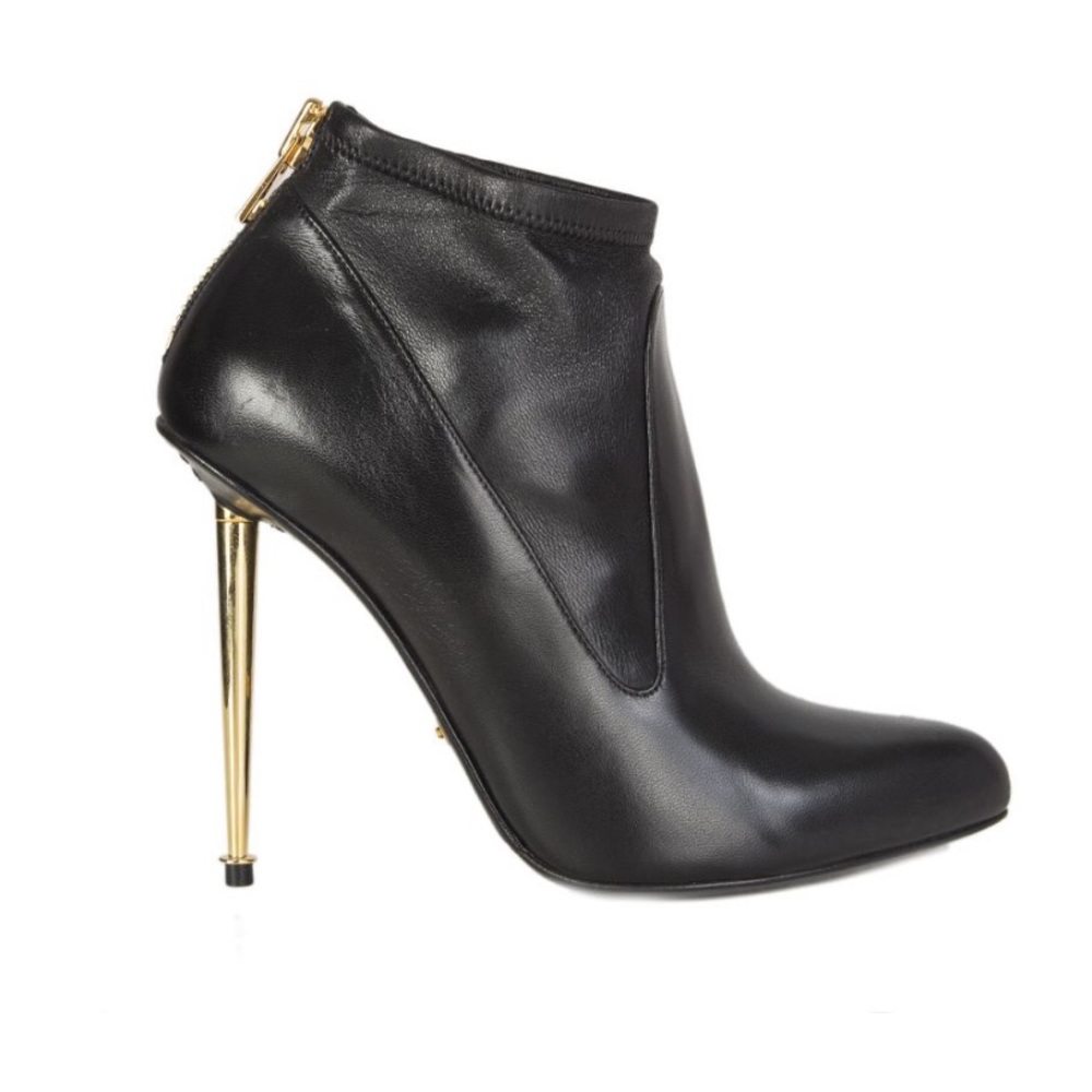 Tom Ford Black Gold Stiletto Ankle Boots - Picture 1 of 6